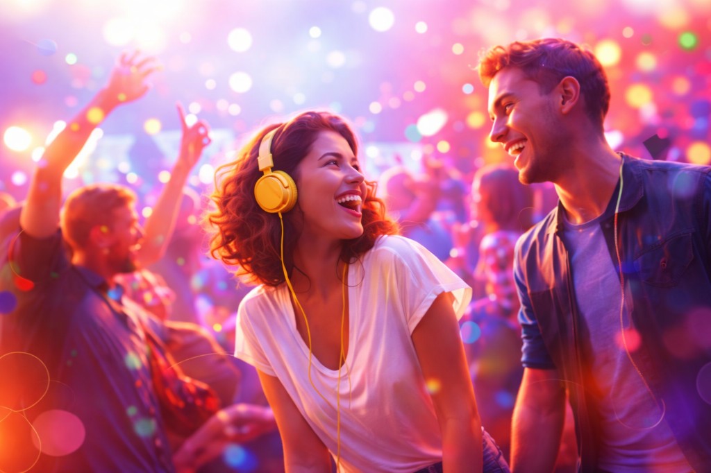 People enjoying music at a concert